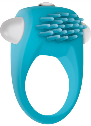 Zero Tolerance Teal Tickler Silicone Vibrating Cock Ring - Teal