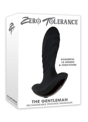 Zero Tolerance The Gentleman Rechargeable Silicone Vibrating Prostate Massager - Black