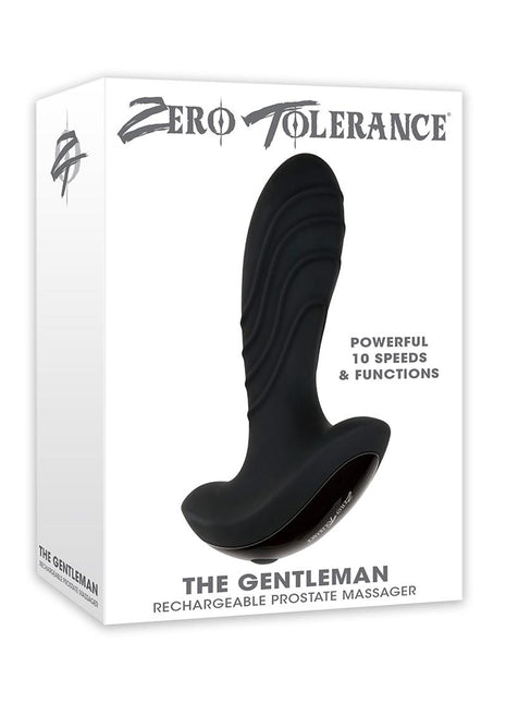 Zero Tolerance The Gentleman Rechargeable Silicone Vibrating Prostate Massager - Black