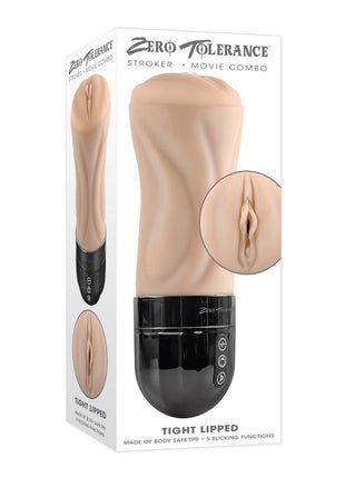 Zero Tolerance Tight Lipped Rechargeable Pussy Masturbator - Vanilla