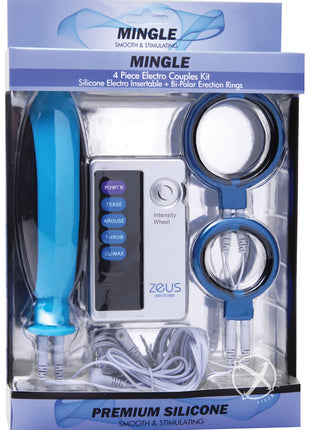 Zeus Electrosex Mingle 4 Piece Electro Couples Kit - Blue