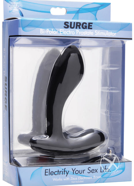 Zeus Electrosex Surge Bi-Polar Electro Silicone Prostate Stimulator - Black