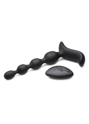 Zeus Shock Beads 80x Vibrating and E-Stim Rechargeable Silicone Anal Beads with Remote Control