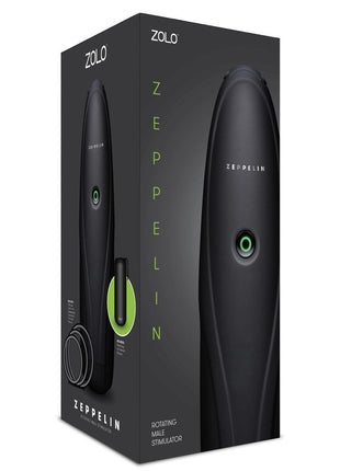 ZOLO Zeppelin Rotating Simulator Masturbator with Bullet - Black