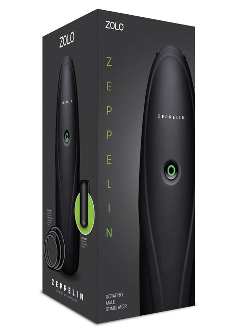 ZOLO Zeppelin Rotating Simulator Masturbator with Bullet - Black