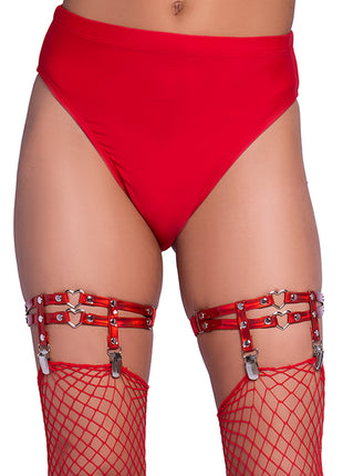 Iridescent Heart Thigh Garters