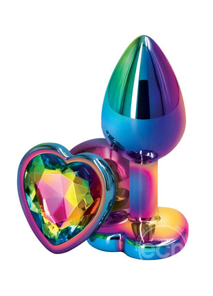 Rear Assets Multi Color Heart Plug - Small