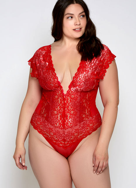 Deep V lace Teddy
