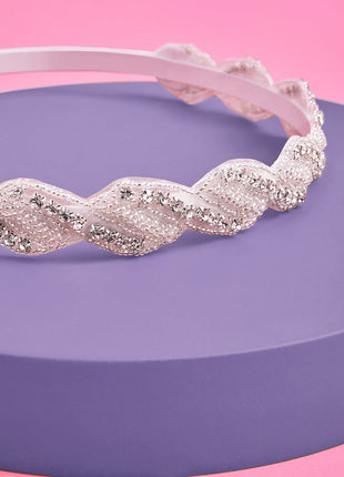 Beaded Headband With Veil
