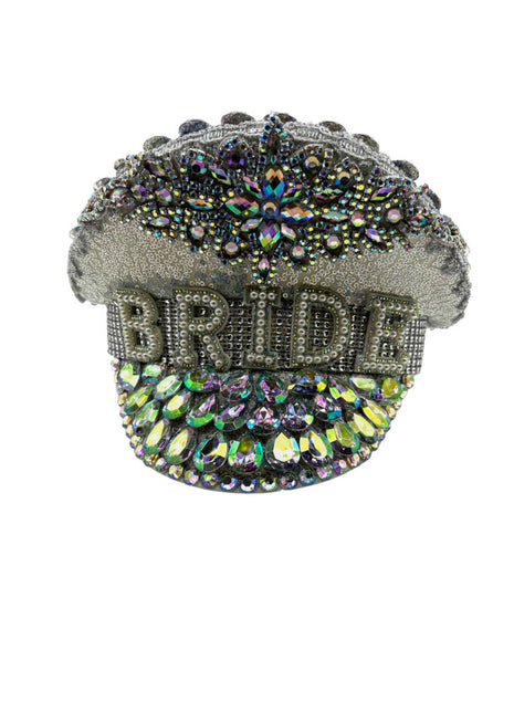 Big Rhinestone Bride Police Hat