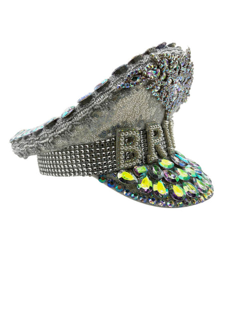 Big Rhinestone Bride Police Hat