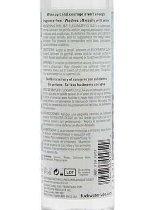 Fuck Water Clear H2O Lube 