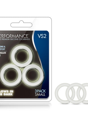 Performance VS2 Pure Premium Silicone Cockrings - Small