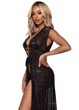 Shine With Me Rhinestone Sheer Robe