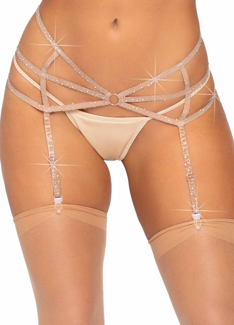 Rhinestone Garter Belt