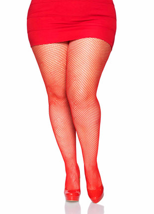 Plus Size Risa Nylon Fishnet Tights