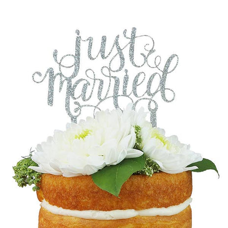 Just Married Wedding Cake Topper