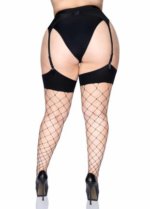 Plus Size Reese Fence Net Thigh Highs