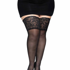 Collection image for: Plus Size Thigh High Stockings