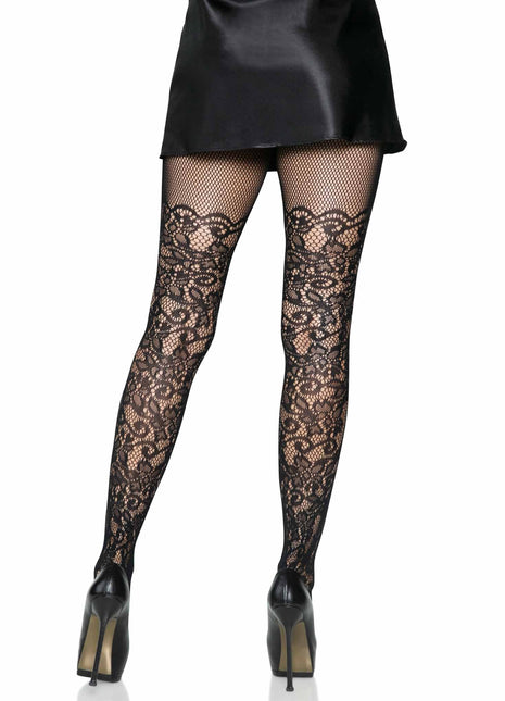 Drew Floral Vine Fishnet Pantyhose