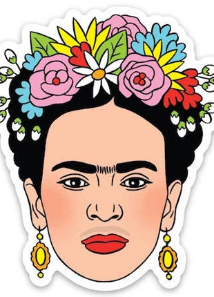 Frida Flower Crown Die Cut Sticker