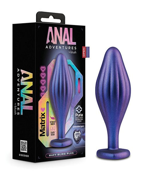 Blush Anal Adventures Matrix Wavy Bling Plug