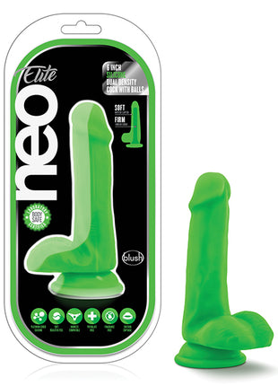 Neo Elite 6" Dual Density Dildo W/Balls
