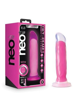 Blush Neo Elite 8" Glow in the Dark Marquee Silicone Dual Density Dildo