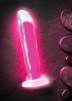 Blush Neo Elite 8" Glow in the Dark Marquee Silicone Dual Density Dildo