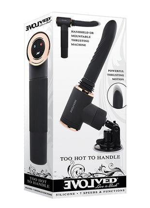 Too Hot to Handle Rechargeable Silicone Thrusting Vibrator with Suction Cup