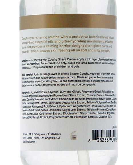 Coochy After Shave Protection Mist - Ingredients