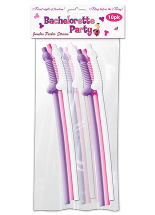 Pecker Sipping Straws - Pack Of 10