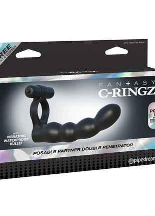 Fantasy C-ringz Posable Partner Double Penetrator - Black