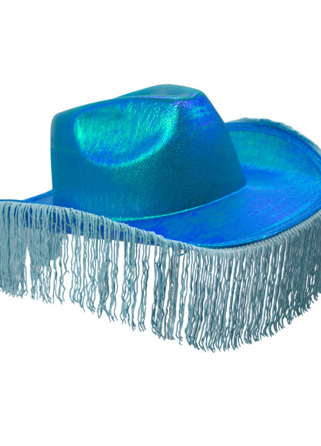 Metallic Cowboy Hat With Fringe