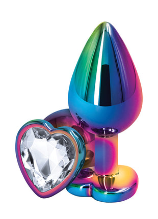 Rear Assets Multi Color Heart Plug Medium