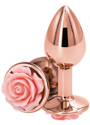 Rear Assets Anal Plug With Rose - Small