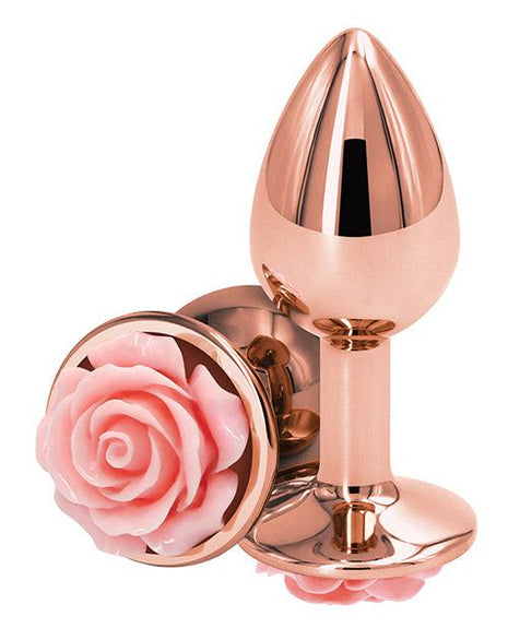 Rear Assets Anal Plug With Rose - Small