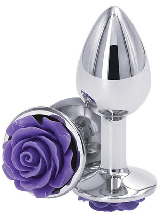 Rear Assets Anal Plug With Rose - Small