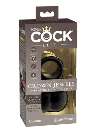 King Cock Elite The Crown Jewels Vibrating Swinging Balls