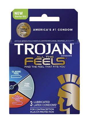 Trojan All the Feels Condoms - Pack of 3