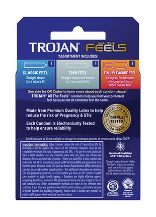 Trojan All the Feels Condoms - Pack of 3