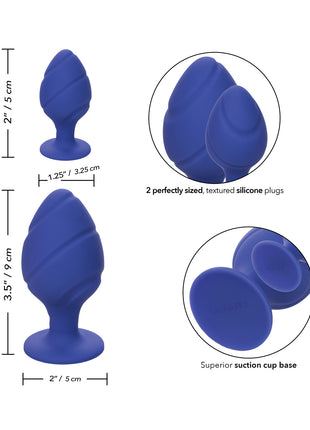 Cheeky Silicone Textured Anal Plug Set