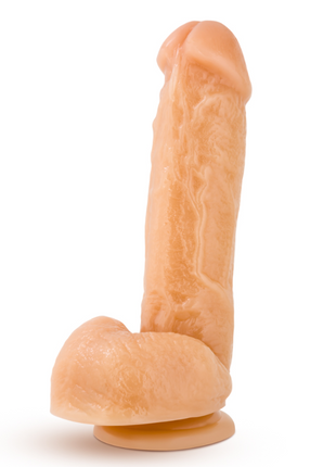 Hung Rider Trigger Dildo With Balls 8.5in - Vanilla