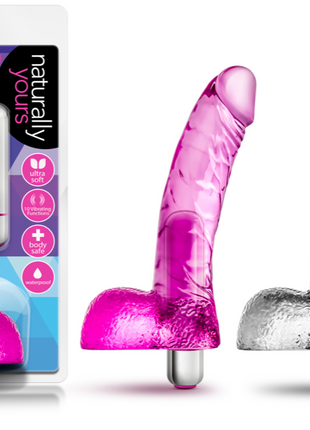 Naturally Yours Vibrating Ding Dong Dildo 6.5in - Asst. Colors