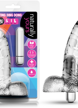 Naturally Yours Vibrating Ding Dong Dildo 6.5in - Asst. Colors