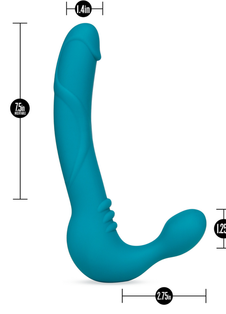 Temptasia Luna Strapless Silicone Vibrating Dildo 9in