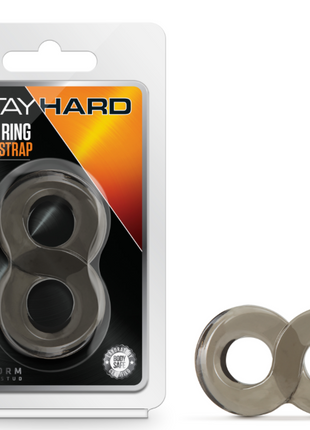 Blush Stay Hard Cock Ring and Ball Strap - Black