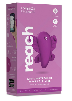 Love Distance Reach App Controlled Rechargeable Silicone Wearable Vibe - Rose