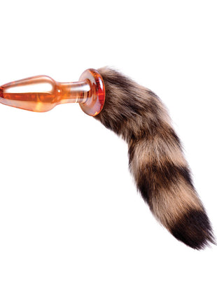 Tailz Fox Tail Glass Anal Plug- Orange