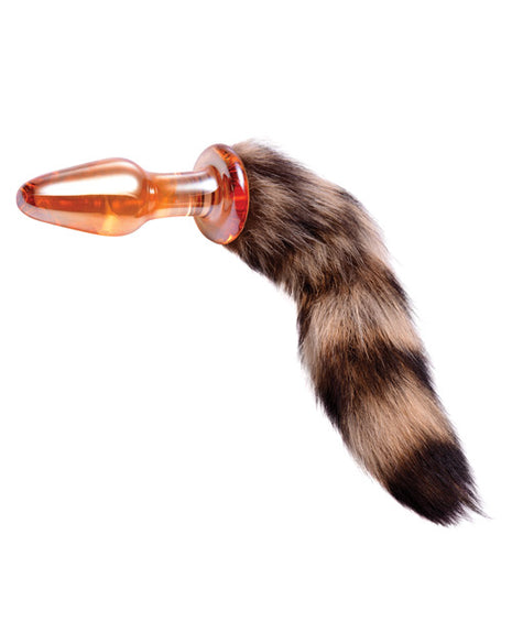 Tailz Fox Tail Glass Anal Plug- Orange